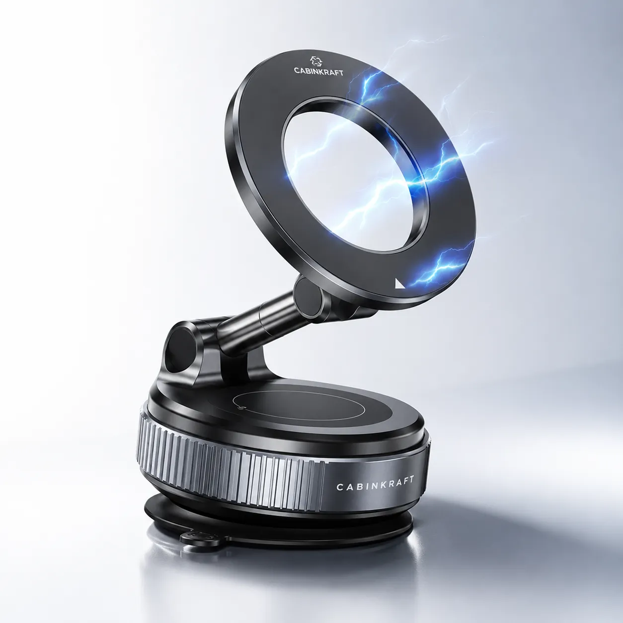 Magnetic Vacuum Suction Phone Mount, Foldable, 360° Adjustable