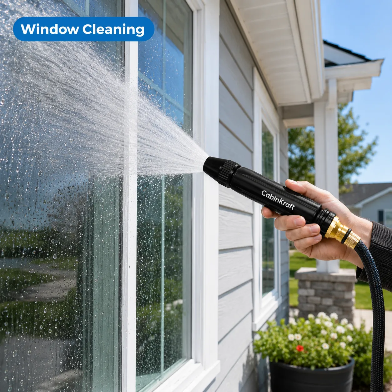 Multi-Pattern Garden Hose Spray Nozzle for Car Wash, Garden & Patio
